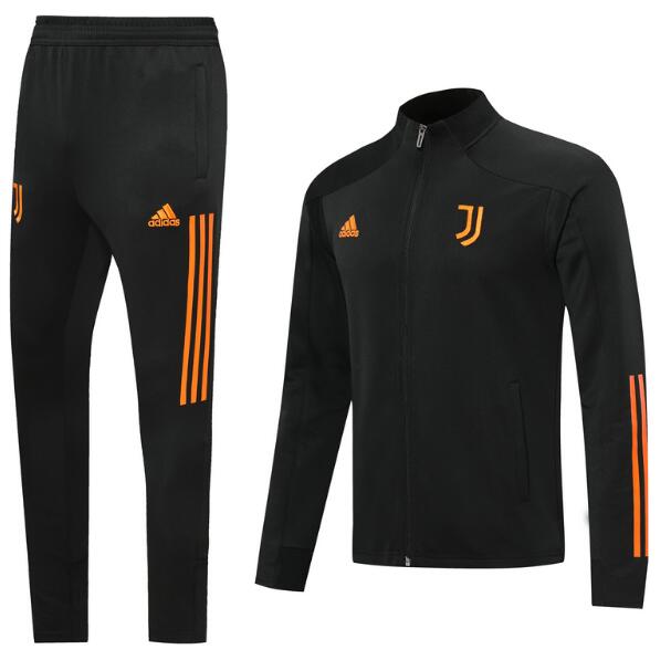 Juventus Black Orange Training Kits Jacket with Pants 2020/21